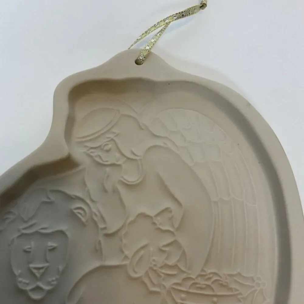 NEW Vintage 1993 Longaberger Pottery Angel Series Cookie Mold Peace 5